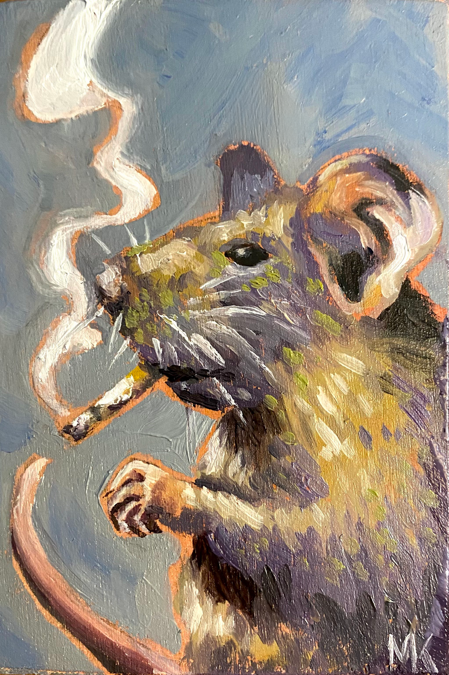 Rat Smoking Sticker